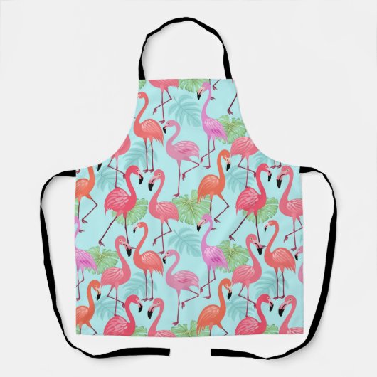 Tout sur Flamant rose rose tablier Rétro mignonne (Recto)