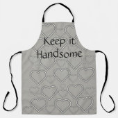 Tout sur imprimer Tablier Gardez-le beau coeur gri (Recto)