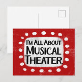 Tout sur la carte postale du théâtre musical (Devant / Derrière)
