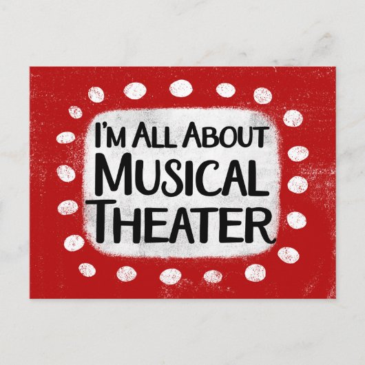 Tout sur la carte postale du théâtre musical (Devant)