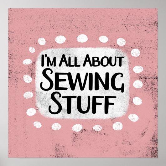 Tout sur la couture Stuff Poster Wall Art (Devant)