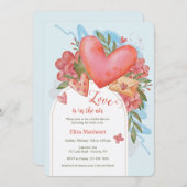 Tout sur l'amour nuptiale douche Invitation (Devant / Derrière)