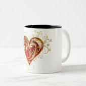 Tout sur le coeur abstrait imprimé tasse de café à (Devant droit)