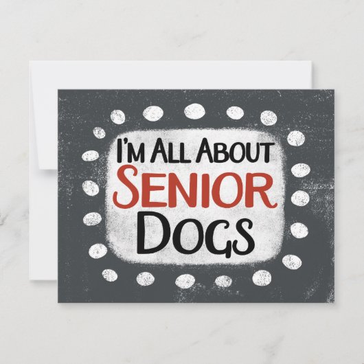 Tout sur les chiens seniors Carte de voeux (Devant)