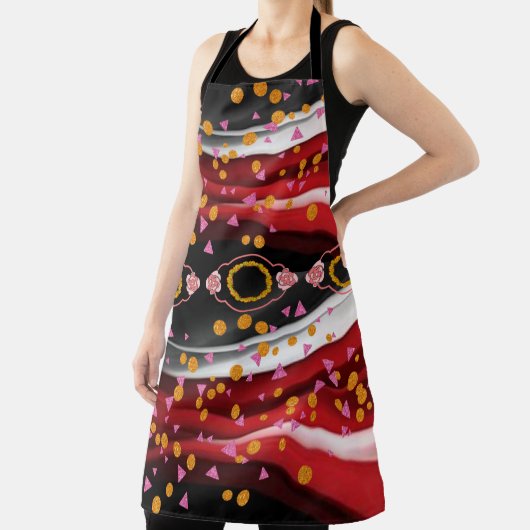 Tout sur l'impression tablier Abstrait rouge blanc (Insitu)