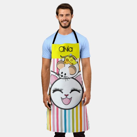 Tout sur l'impression tablier en bande Chat Souris (Porté)