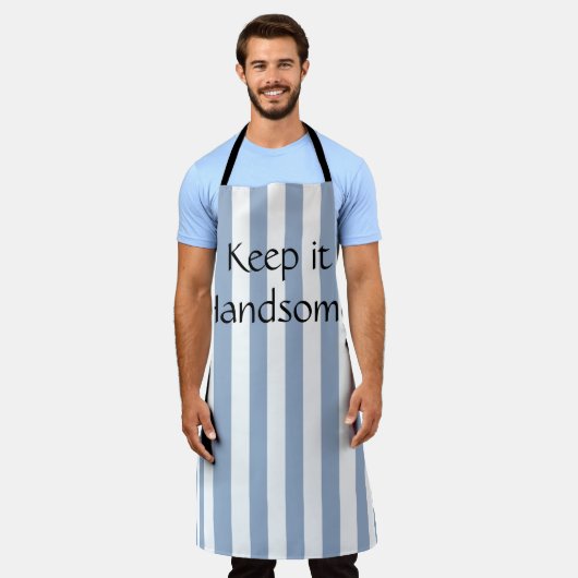 Tout sur l'impression Tablier Gardez-le beau Bleu  (Porté)