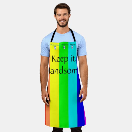 Tout sur l'impression Tablier Gardez-le beau pingo (Porté)