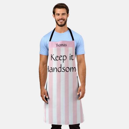 Tout sur l'impression Tablier Gardez-le beau rose (Porté)