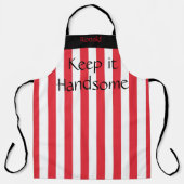 Tout sur l'impression Tablier Gardez-le beau rouge (Recto)