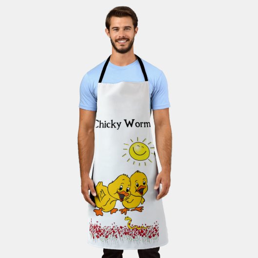 Tout sur l'impression tablier jaune poussin vers f (Porté)