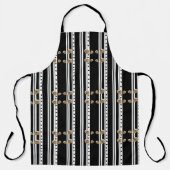 Tout sur l'impression Tablier Noir et Blanc Crânes (Recto)