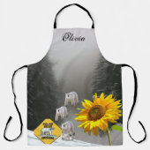 Tout sur l'impression Tablier tournesol floral Our (Recto)