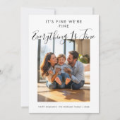 Tout Va Bien Carte De Vacances Familiale Rustique (Devant)