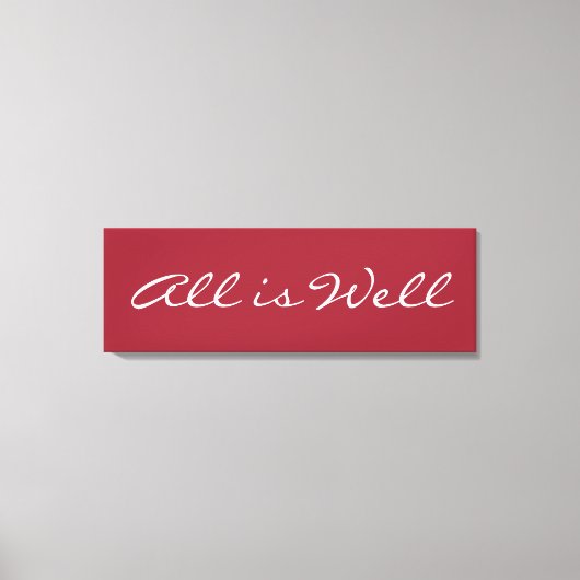 Tout va bien, Citation Inspirationnelle Toile Enve (Recto)