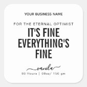 Tout va bien Tout va bien Funny Candle Étiquette (Devant)