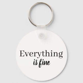 Tout Va Bien Typographie Drôle Porte-Clés