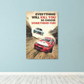 Tout Va Tuer Rallye Racing Décor En Toile (Insitu (Plancher de Bois))