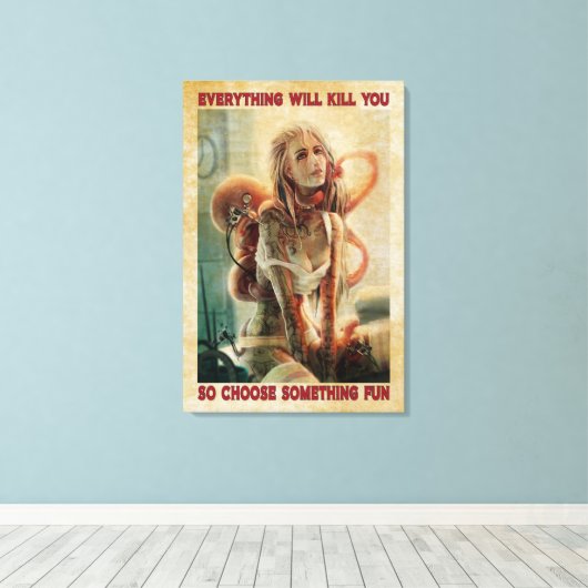 Tout Va Tuer Tatouage Tatouage Poster Toile (Insitu (Plancher de Bois))