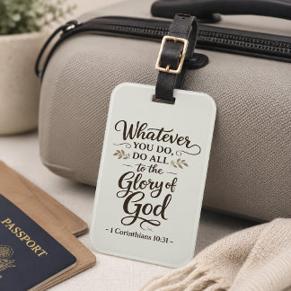 Toute à la gloire de Dieu Étiquette de bagage