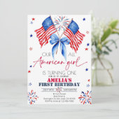 Toute Américaine Invitation d'anniversaire 4 juill (Debout devant)