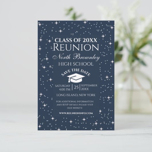 Toute année Classe Reunion Design Invitation (Debout devant)