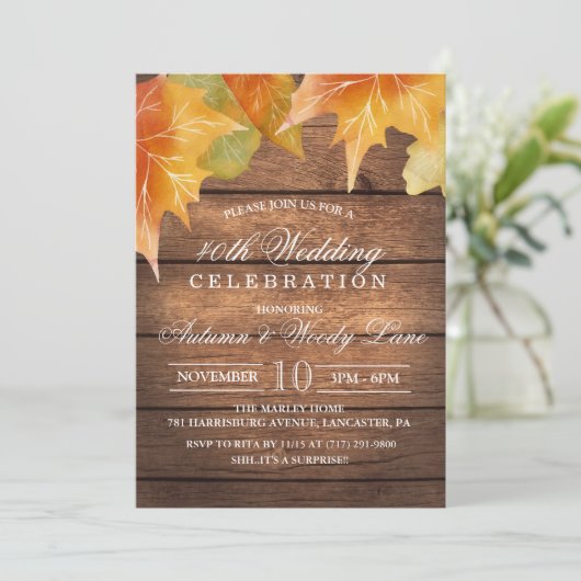 TOUTE ANNÉE - Invitation d'anniversaire de mariage (Debout devant)