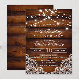 Toute année - Invitation de mariage en bois