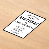 TOUTE Cool Âge Invitation Anniversaire | Noir et b (Poser)