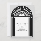 Toute couleur audacieuse style Art déco Invitation (Dos)