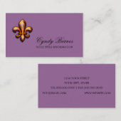 Toute couleur avec Carte de visite Fleur de Lis en (Devant / Derrière)