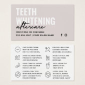 Toute couleur Dents blanchissant les instructions  (Devant & derrière)