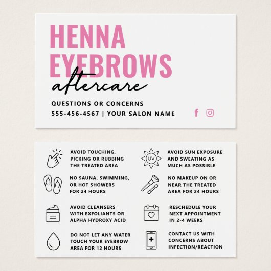 Toute couleur Henna Brows Brows Brows Tint Afterca (Devant & derrière)