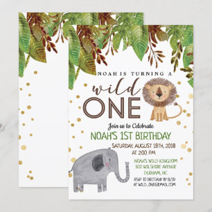 TOUTE COULEUR - Invitation Anniversaire 1 an Garço