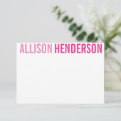 Toute couleur - Lettres bloc Cartes de notes perso (Debout devant)