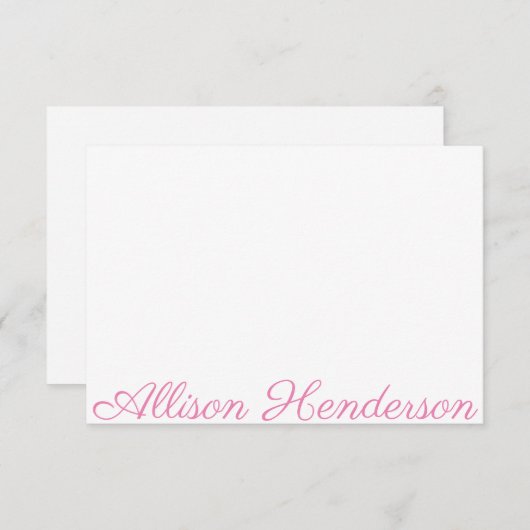 Toute couleur - Nom du script Cartes de notes pers (Devant / Derrière)