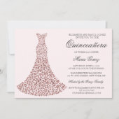 TOUTE COULEUR - Quinceanera Invitation d'anniversa (Devant)