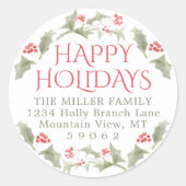 Toute étiquette d'adresse de retour de l'aquarelle (Devant)