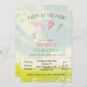 TOUTE Fête AGE au parc Kite Birthday Invitation (Devant / Derrière)