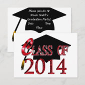 Toute invitation de la partie de certification de  (Devant / Derrière)