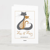 Toute la carte de voeux d'occasion - chats à la (Dos)