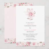 Toute la journée rose rose rose faire-part de mari (Devant / Derrière)