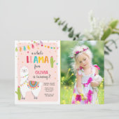 Toute la llama amusant invitation anniversaire Alp (Debout devant)
