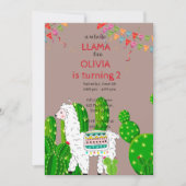 Toute la llama amusante invitation anniversaire Al (Devant)