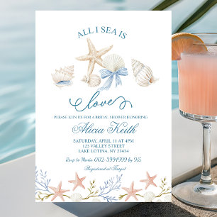 Toute la mer est amour invitation pour une fête de