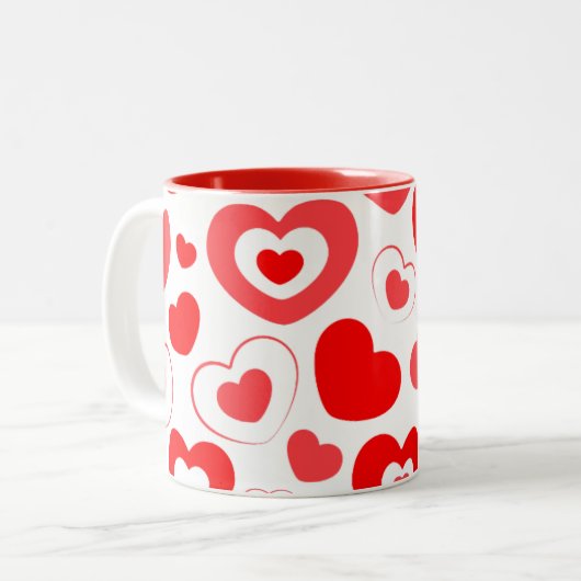 Toute la tasse d'impression cardiaque (Devant gauche)