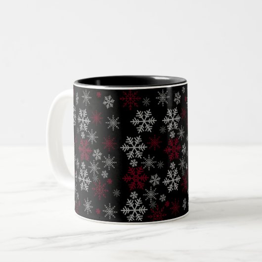 Toute la tasse d'impression de flocon de neige en  (Devant gauche)