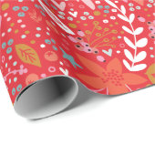 Toute l'année Festive Botaniques Papier Cadeau (Coin rond)