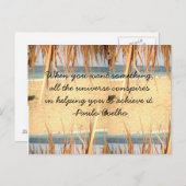 Toute L'Univers Conspire Carte Postale (Devant / Derrière)