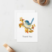 Toute Occassion Blue Bird Merci Carte de note (Devant/Arrière en situation)